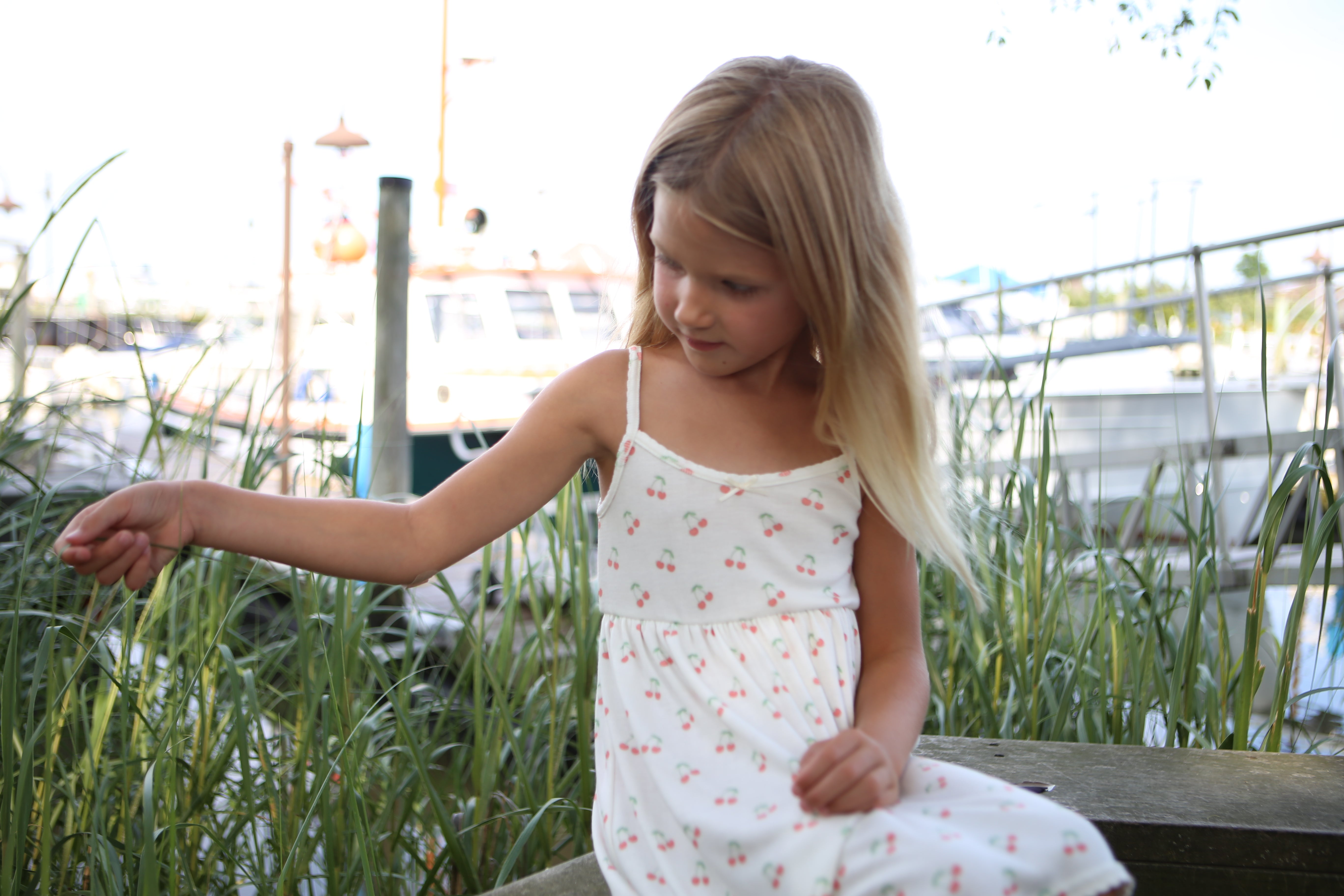 Girls Lee Babydoll Gown - Cherry Print