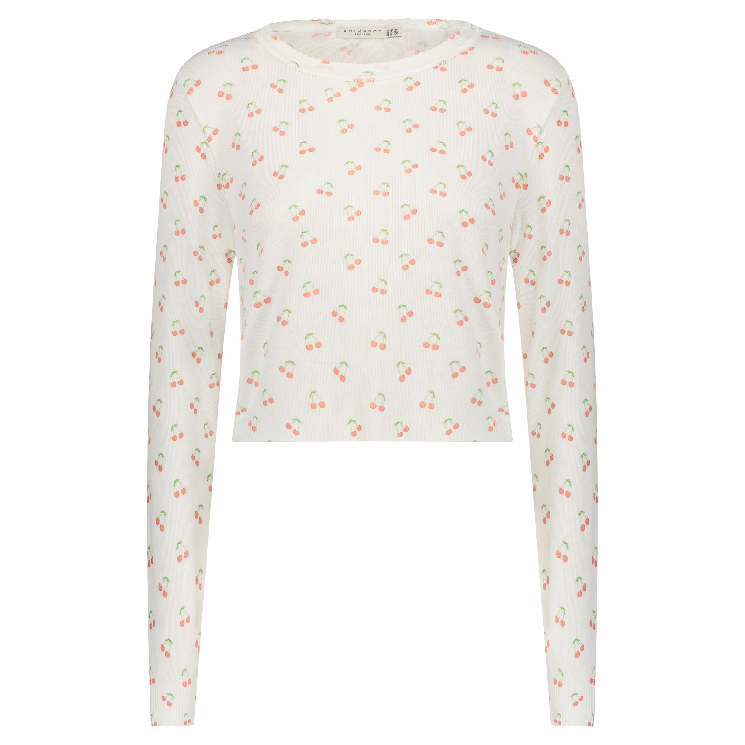 Nell Cropped Slouchy - Cherry Print