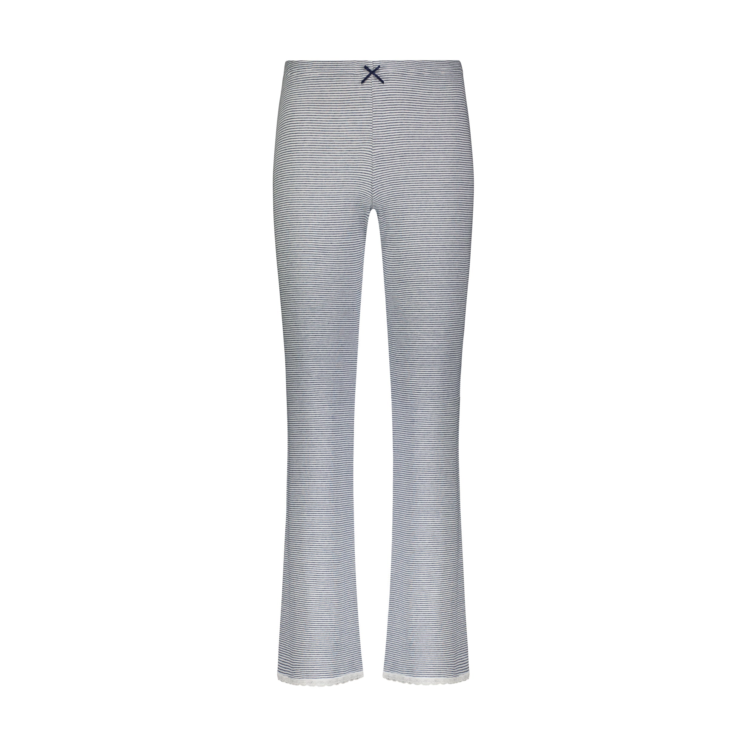 Natalie Pant - Navy Skinny Stripe