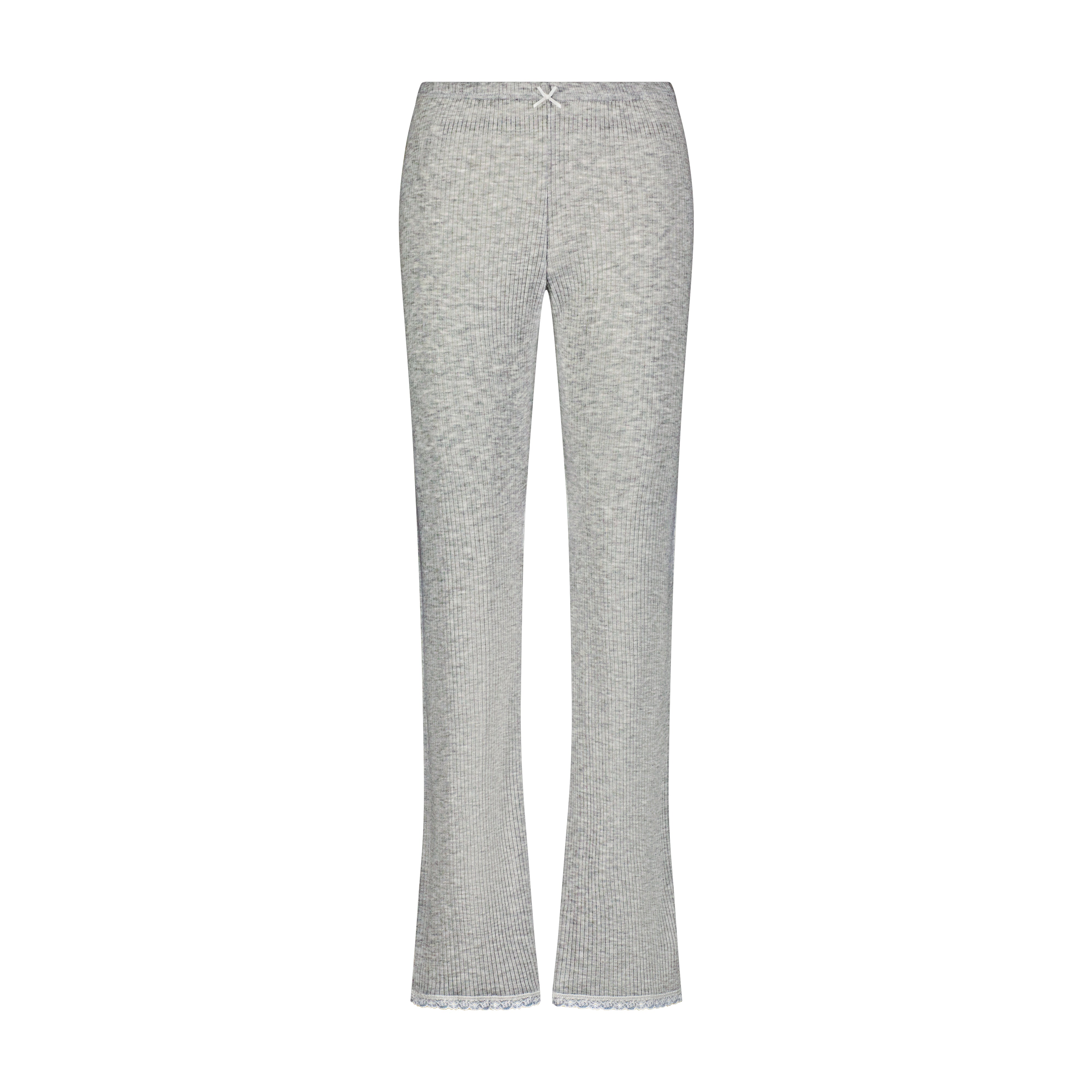 Natalie Pant - Heather Grey Rib Knit