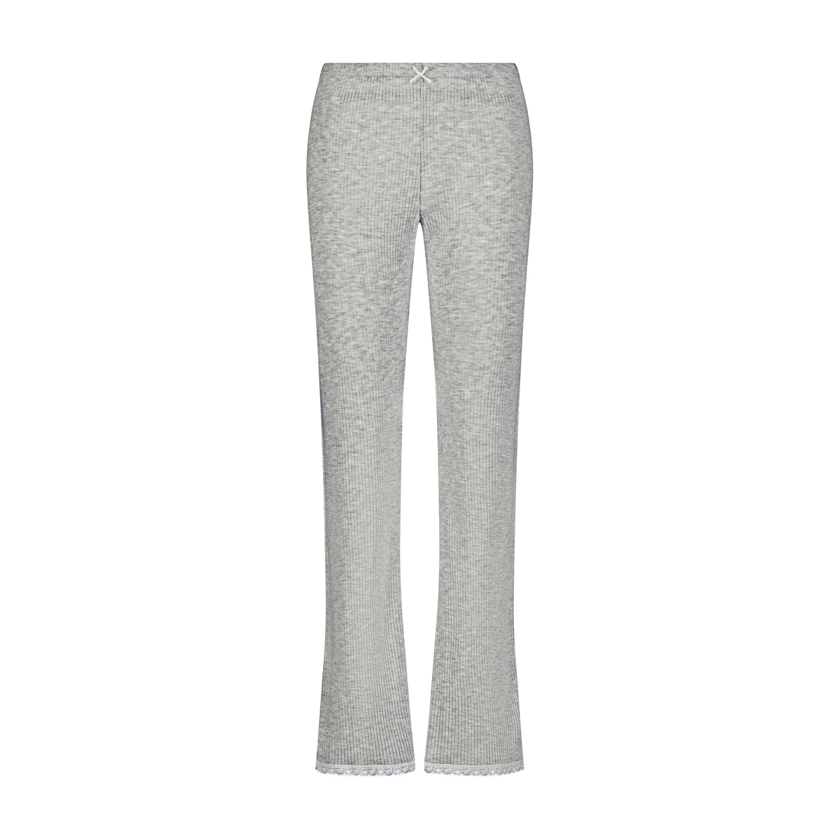 Natalie Classic Hi-Rise Pant - Heather Grey Rib Knit