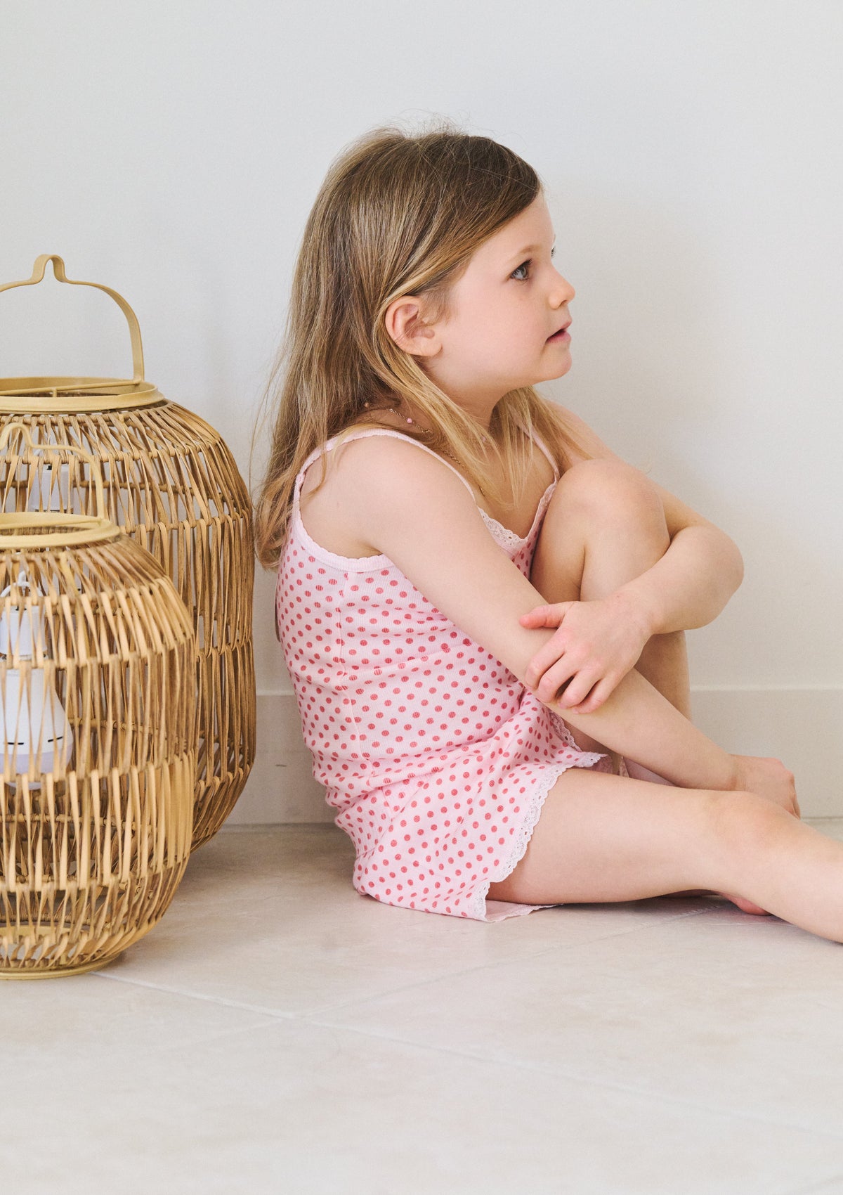 Girls Brette Classic Cami & Cece Short Set - Red Dot Print