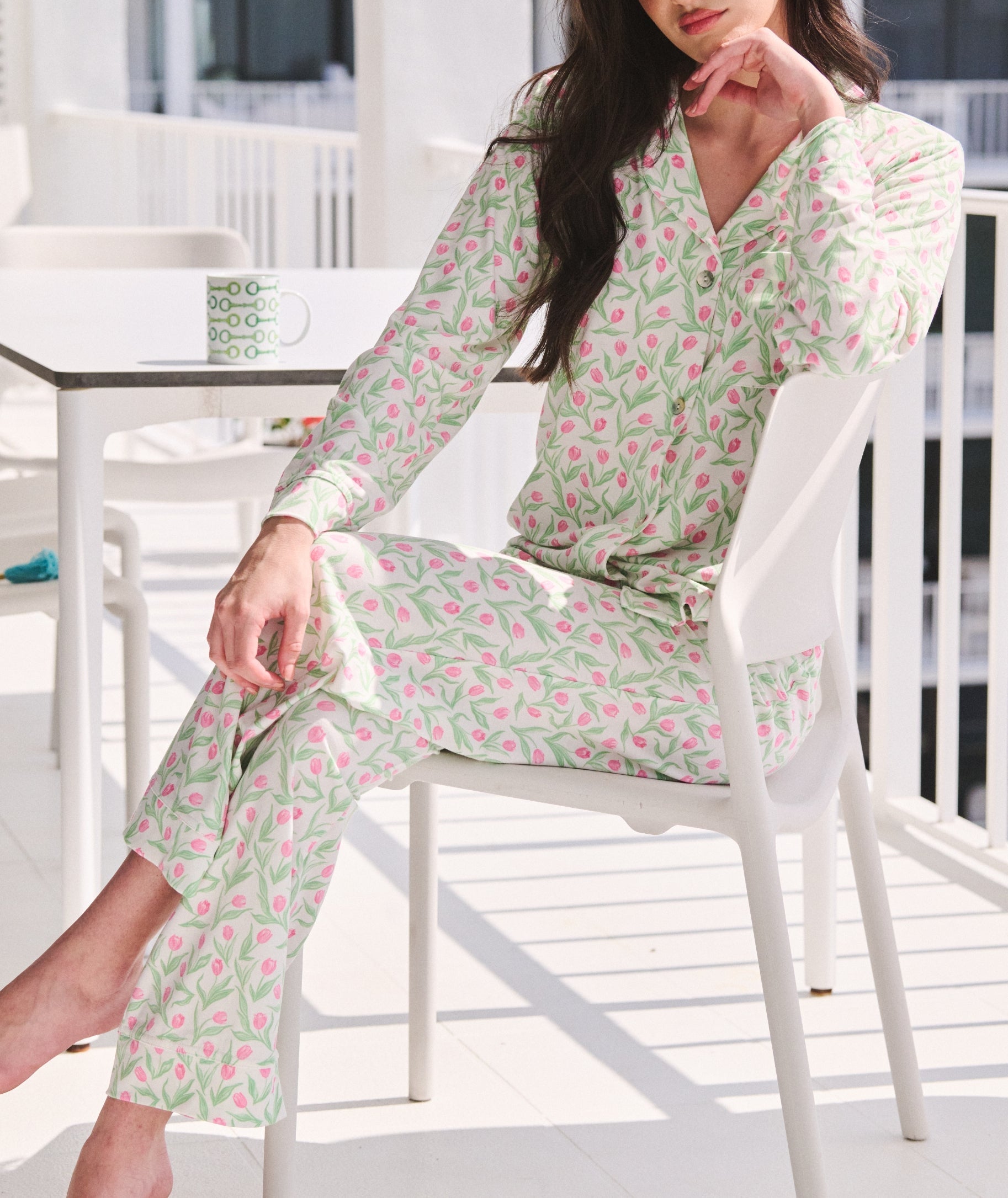 Charley Pajama Set - Tulip Print
