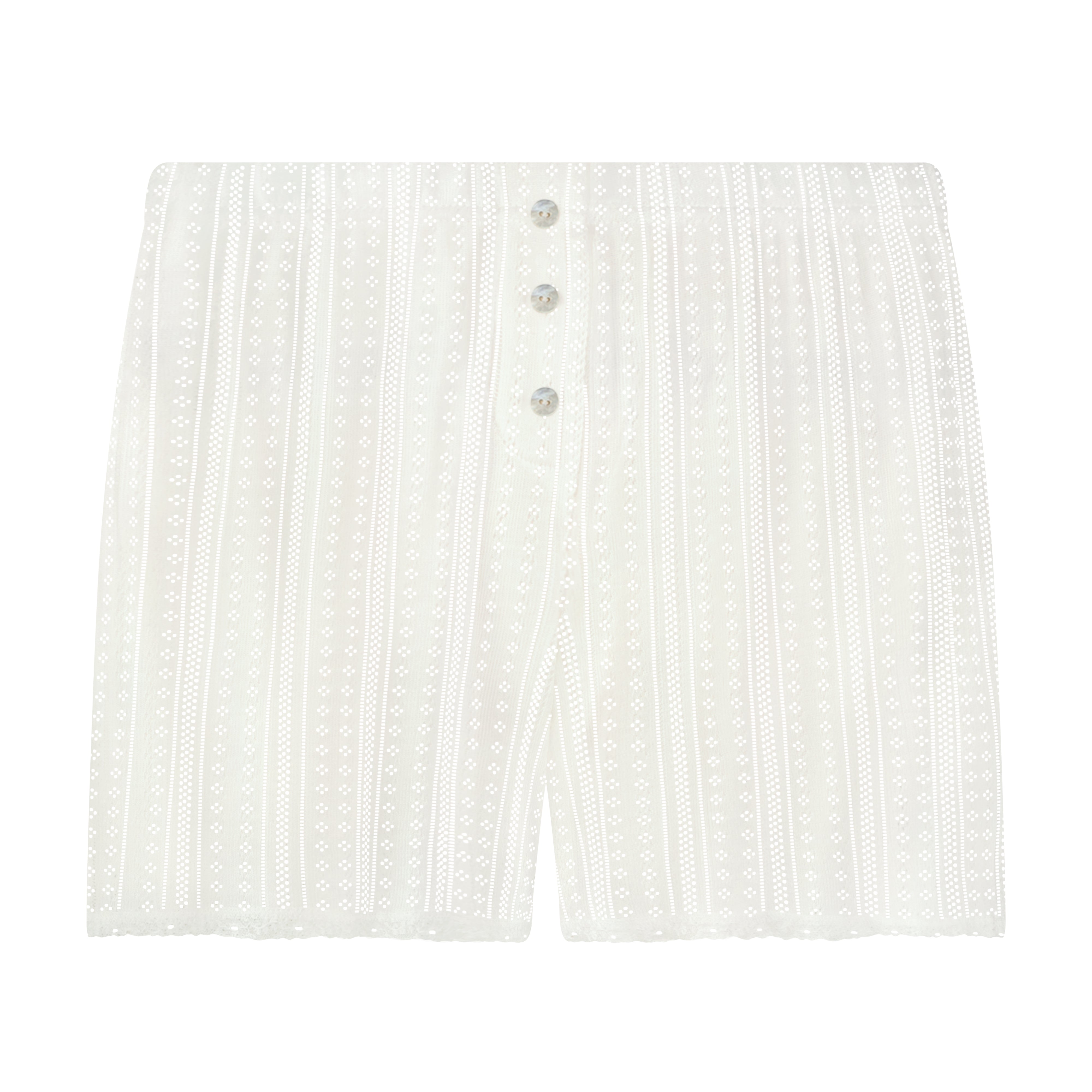Becksy Boxer Short - Ivory Windsor Pointelle w Lace
