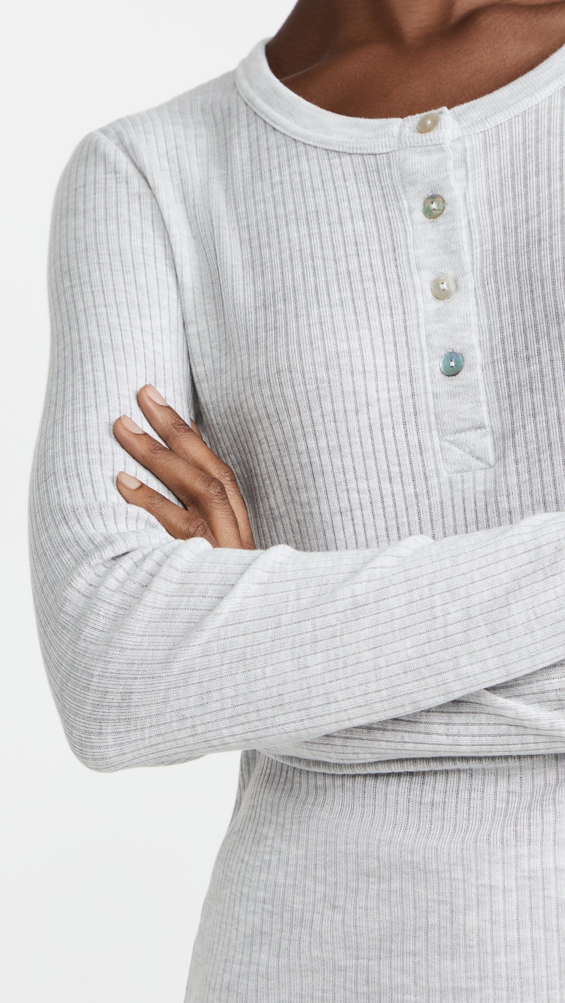 Mara Slouchy Rib Short Set - Heather Grey Rib Knit