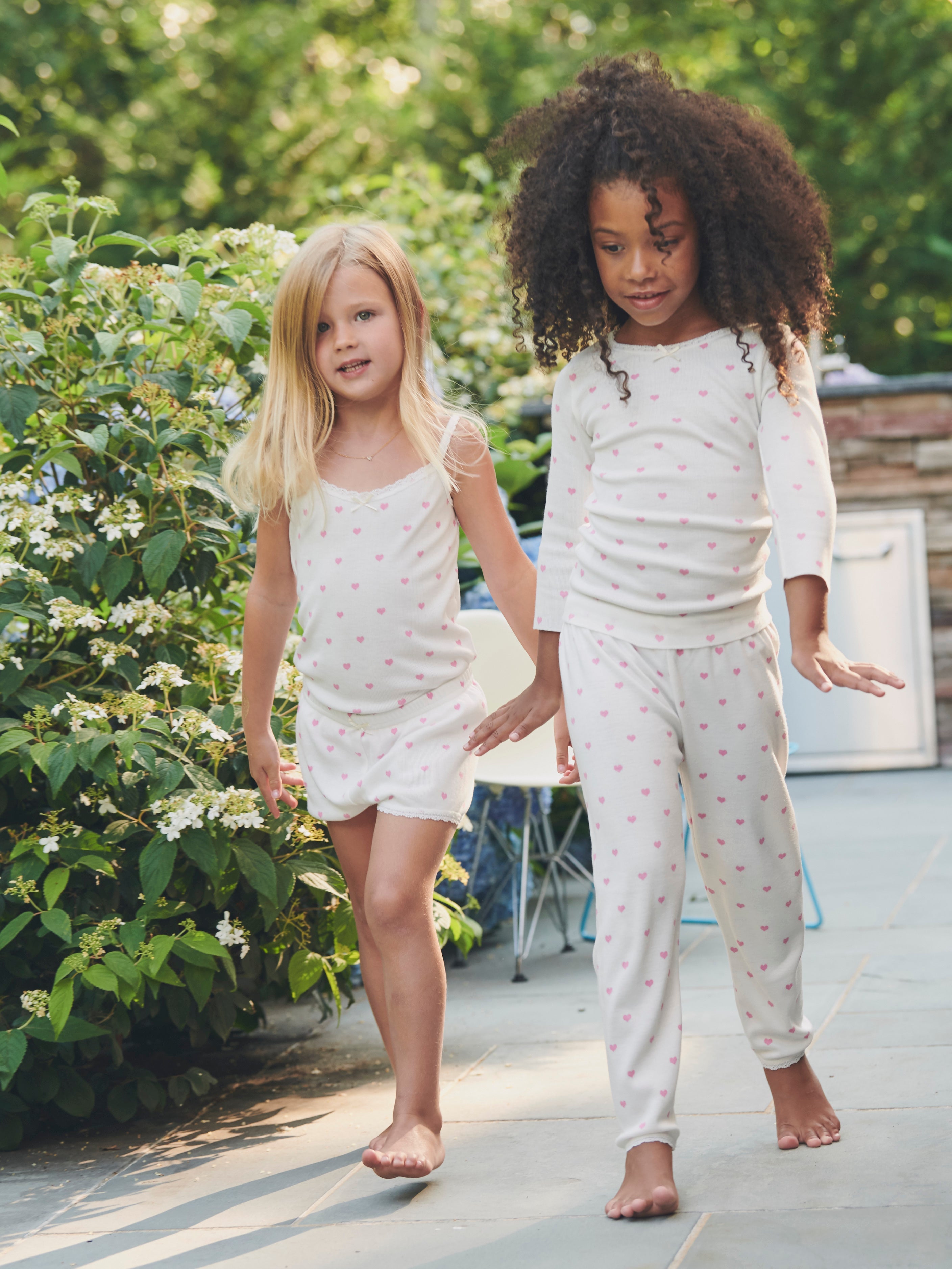 Girls & Baby Pant - Pink Hearts Print