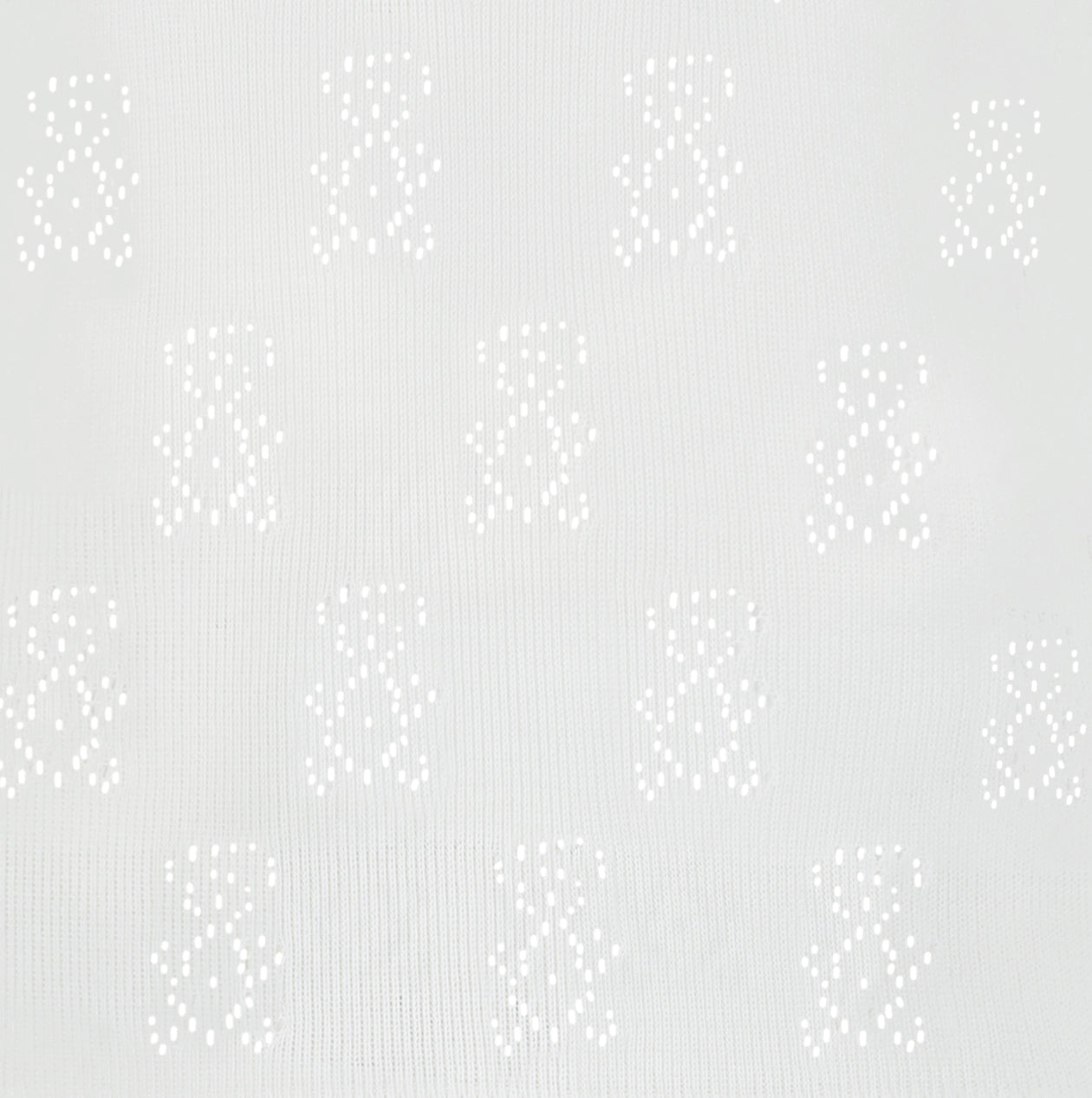 Baby Girl Pant - Pearl White Teddybear Pointelle