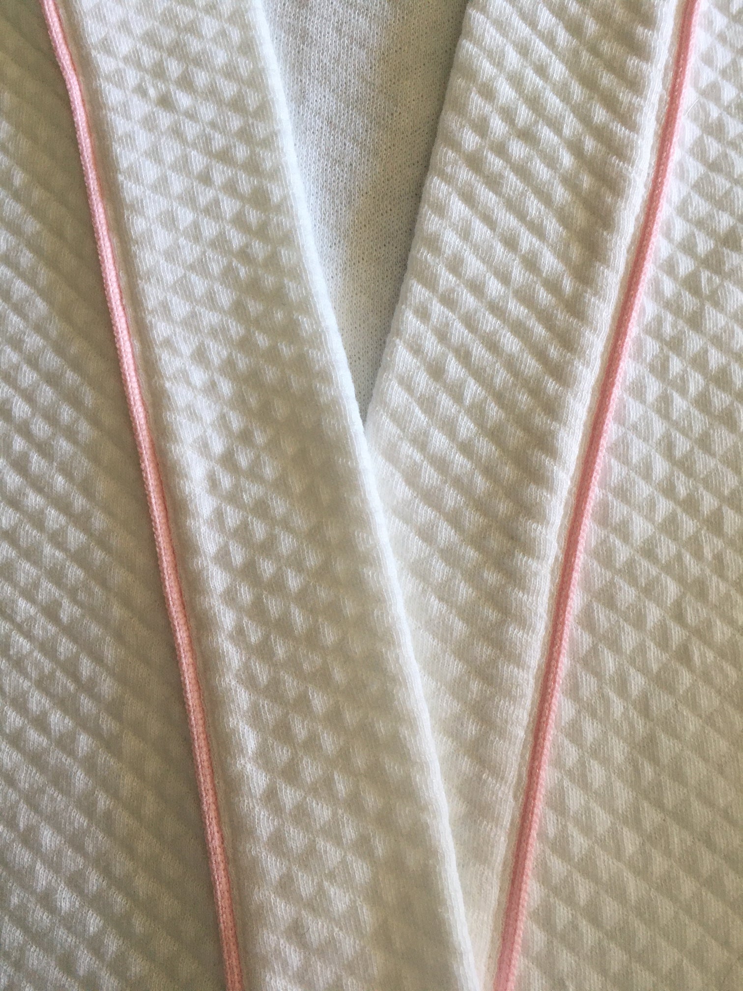 Quilted Kimono Robe - White Soft Cotton