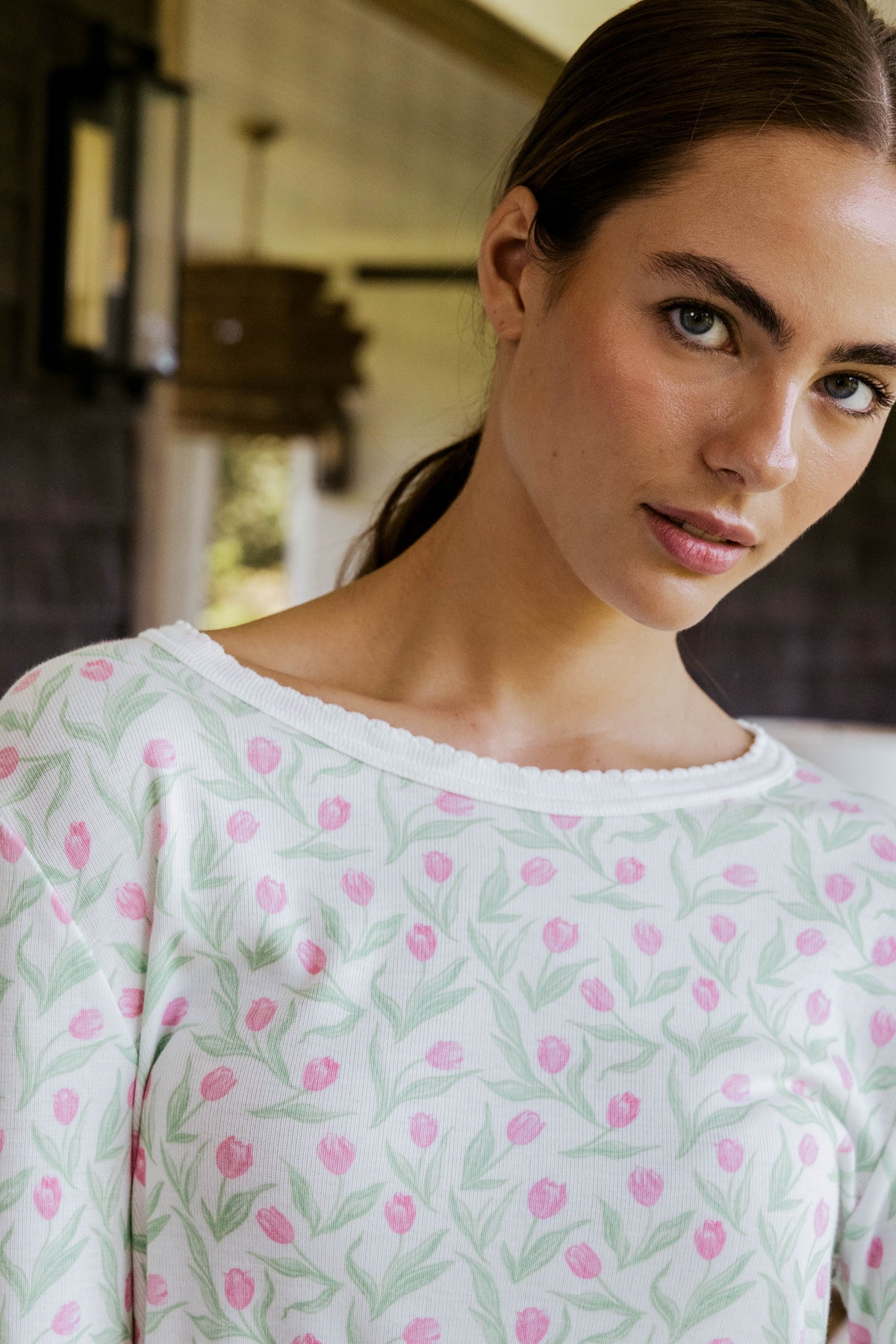 Rachel Slouchy - Tulip Print