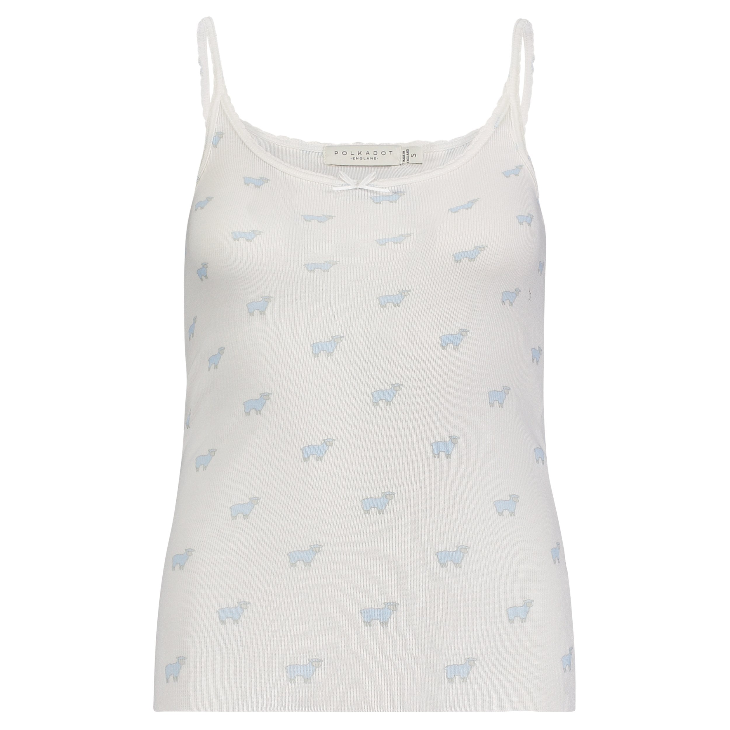 BLUE SHEEP Print SCOOP CAMISOLE