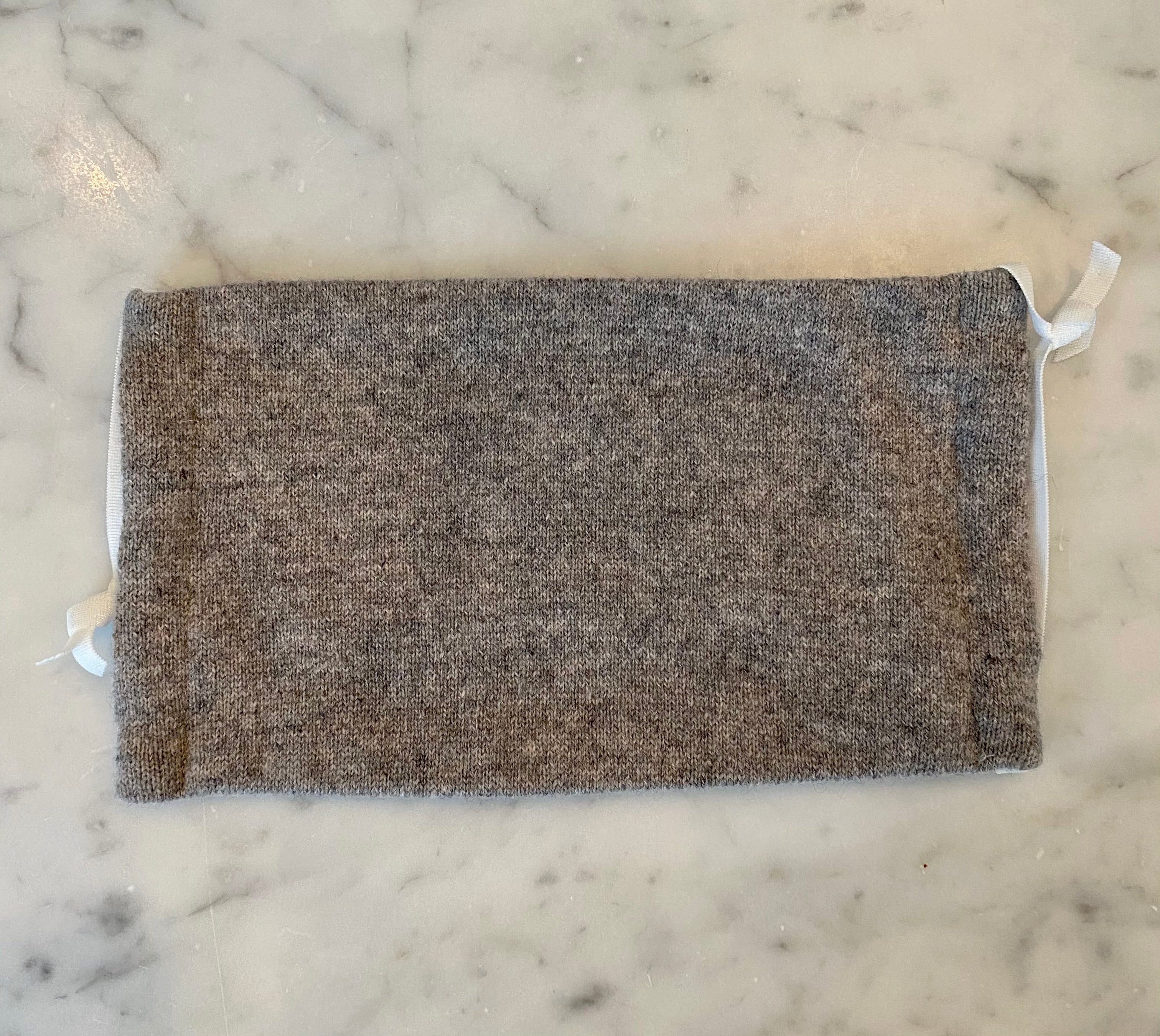 Cashmere Mask- Grey Solid Knit