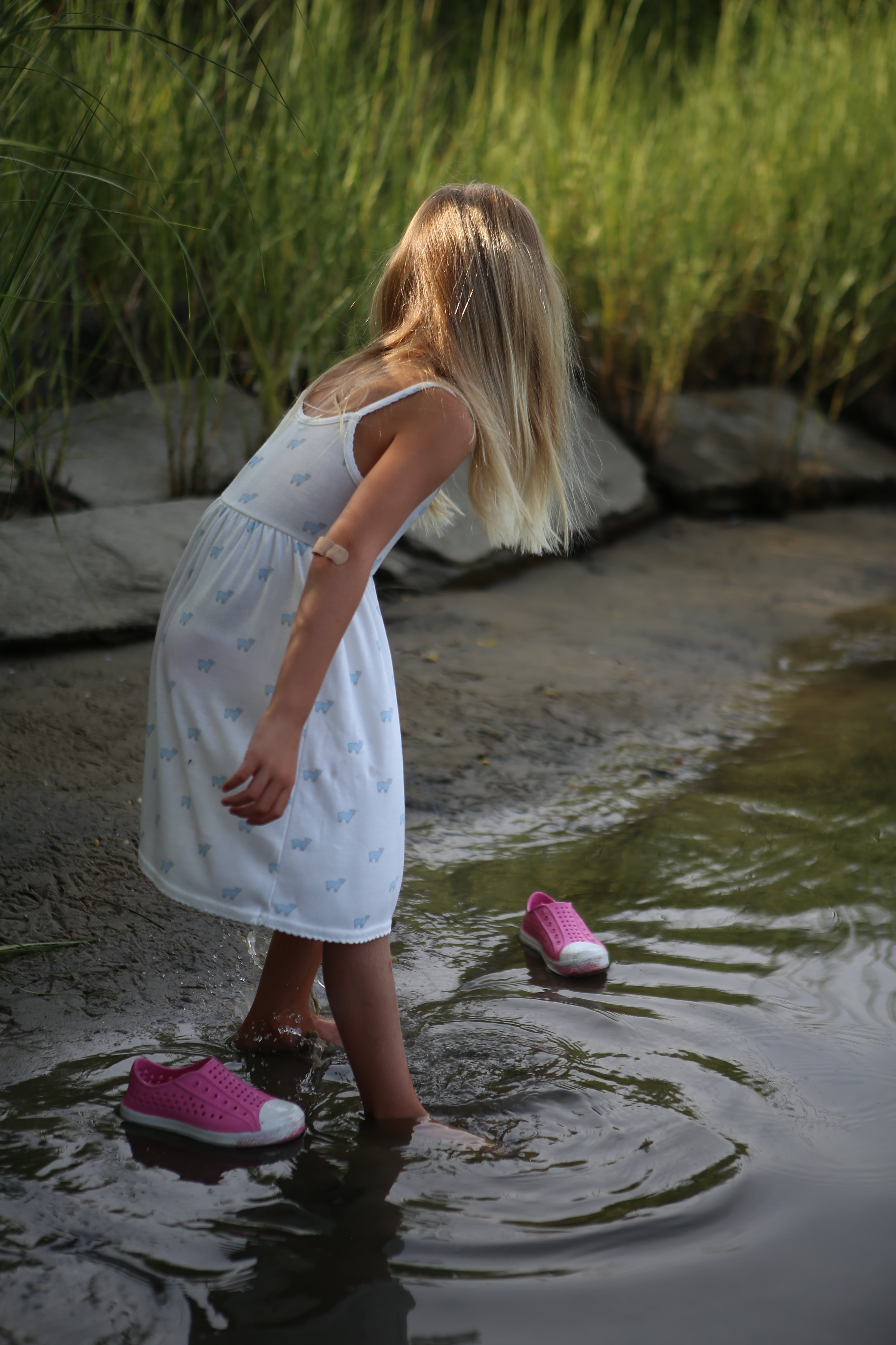 GIRLS BLUE SHEEP Print BABYDOLL GOWN