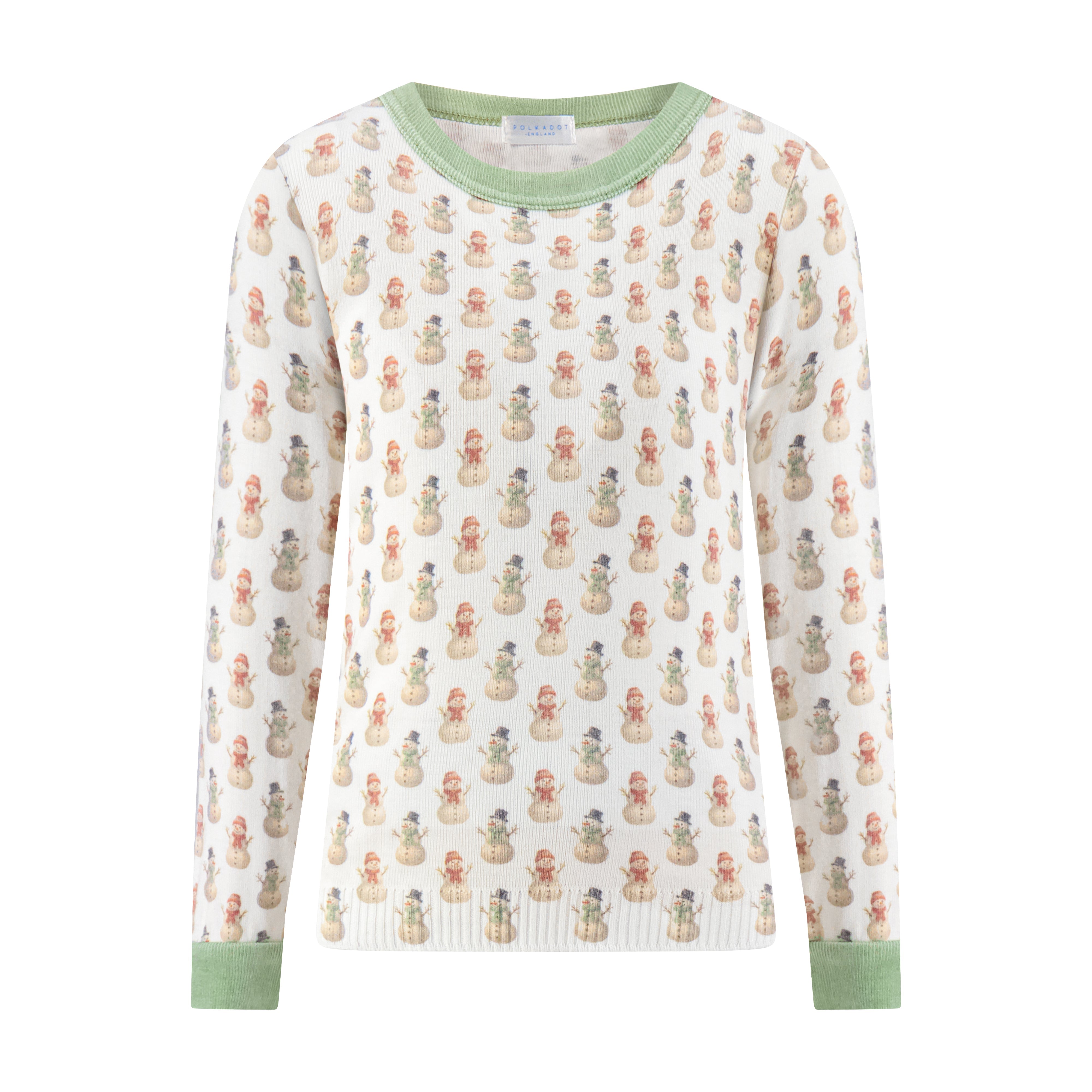 Kids Vintage Snowman Print -New