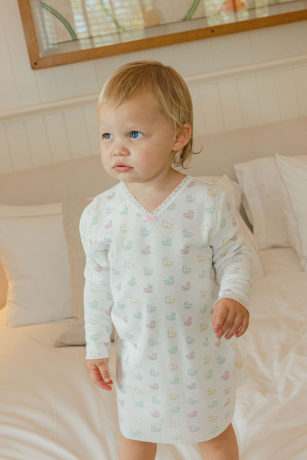 Girls & Baby Duckie Print
