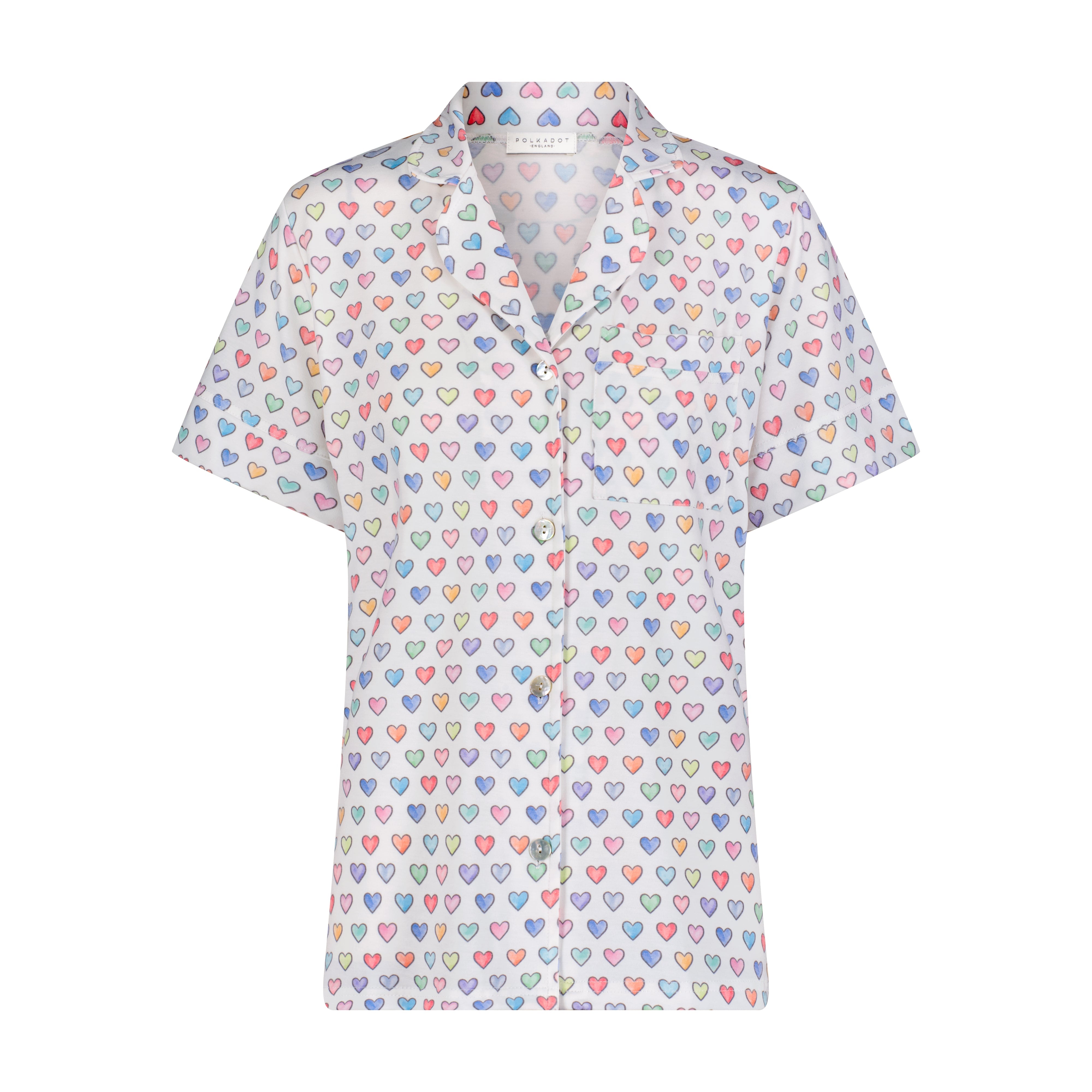 HARRY Pajama Set in RAINBOW HEARTS Print