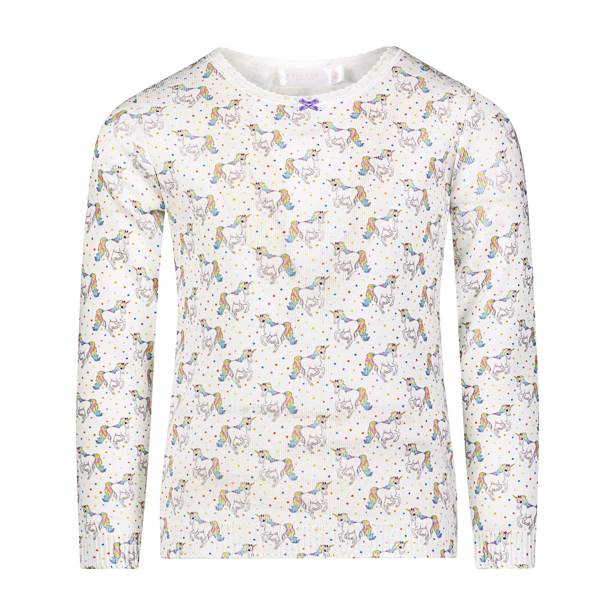 Girls Vivi Classic Long Sleeve Tee & Nina Pant Set - Unicorn Print