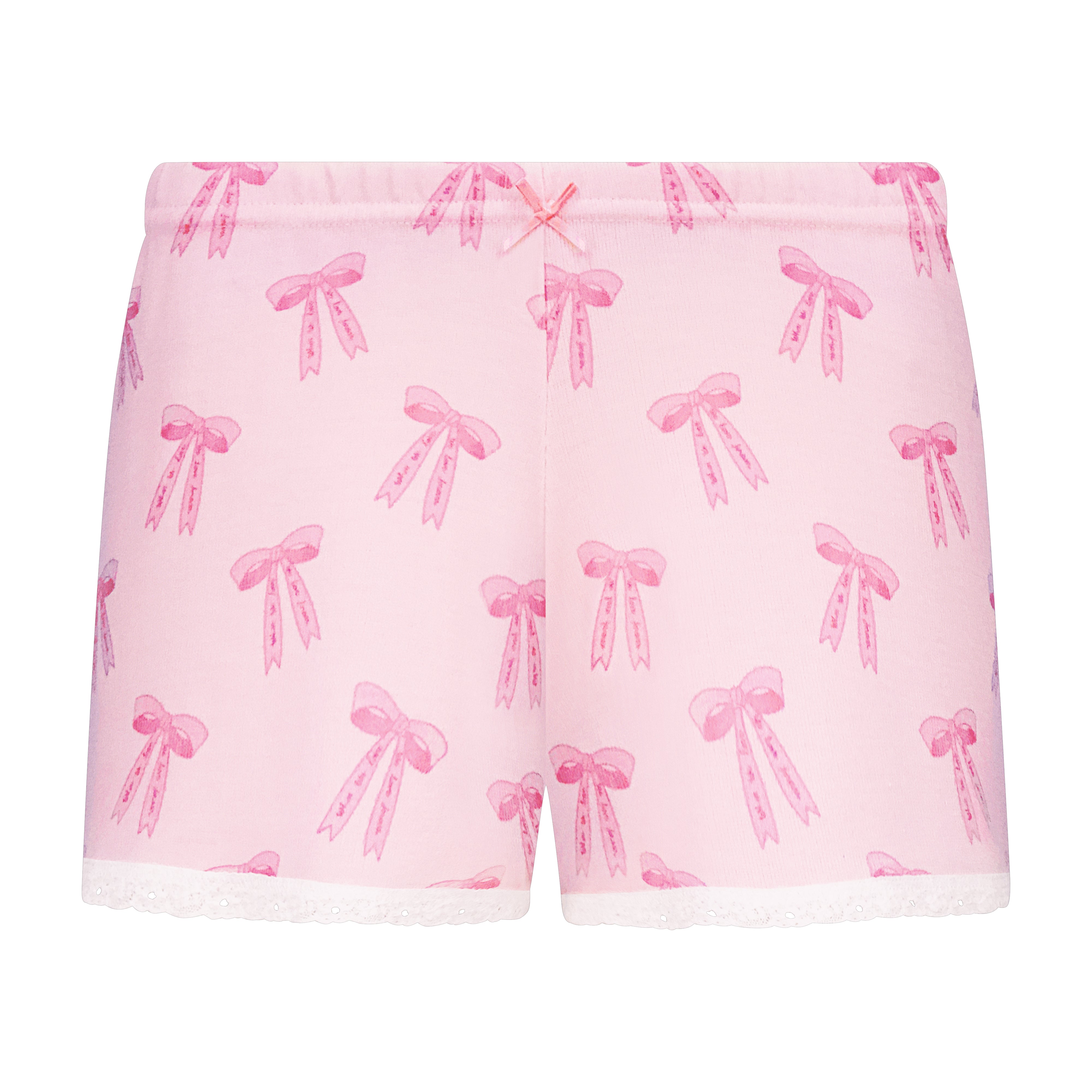 SET Patti Cami & Long Short - Pink Forever Love Bow