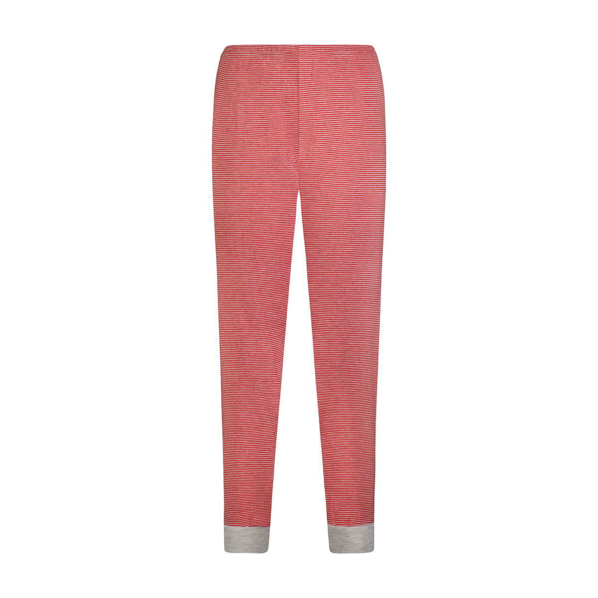 Sarah Classic Hi-Rise Jogger - Red & Grey Mini Stripe