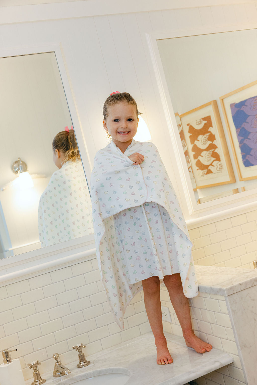 Sam Baby Blanket - Girls Duckie Print