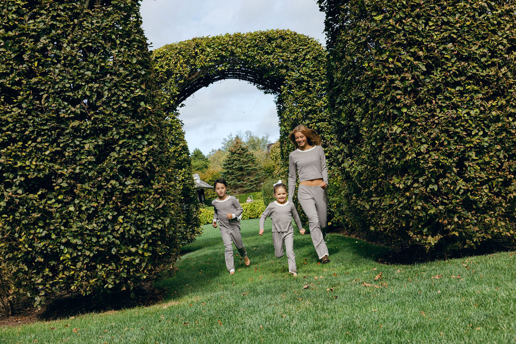 Kids Brown Gingham Print - Lookbook