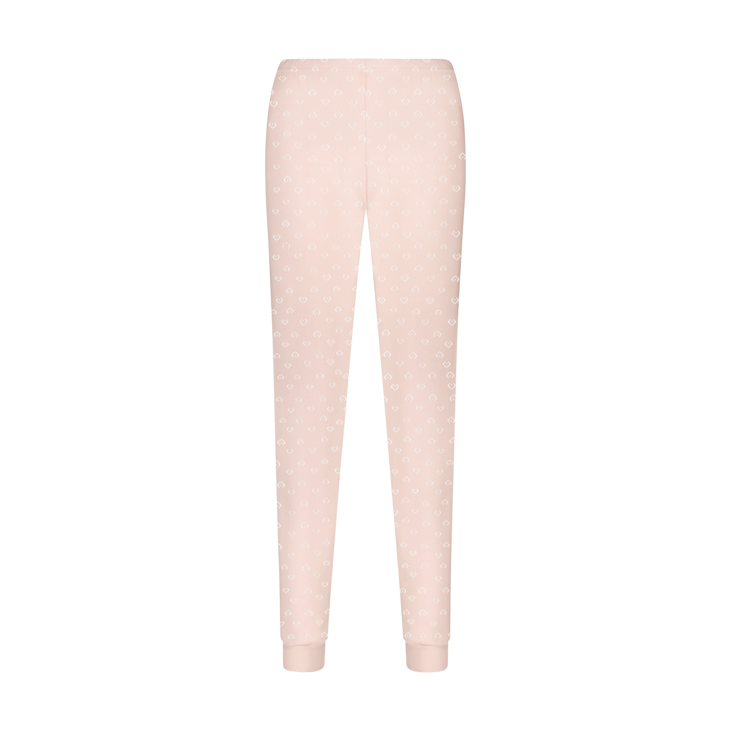 PJ SET APRICOT Hearts Pointelle Nell Crop Slouchy/Jogger