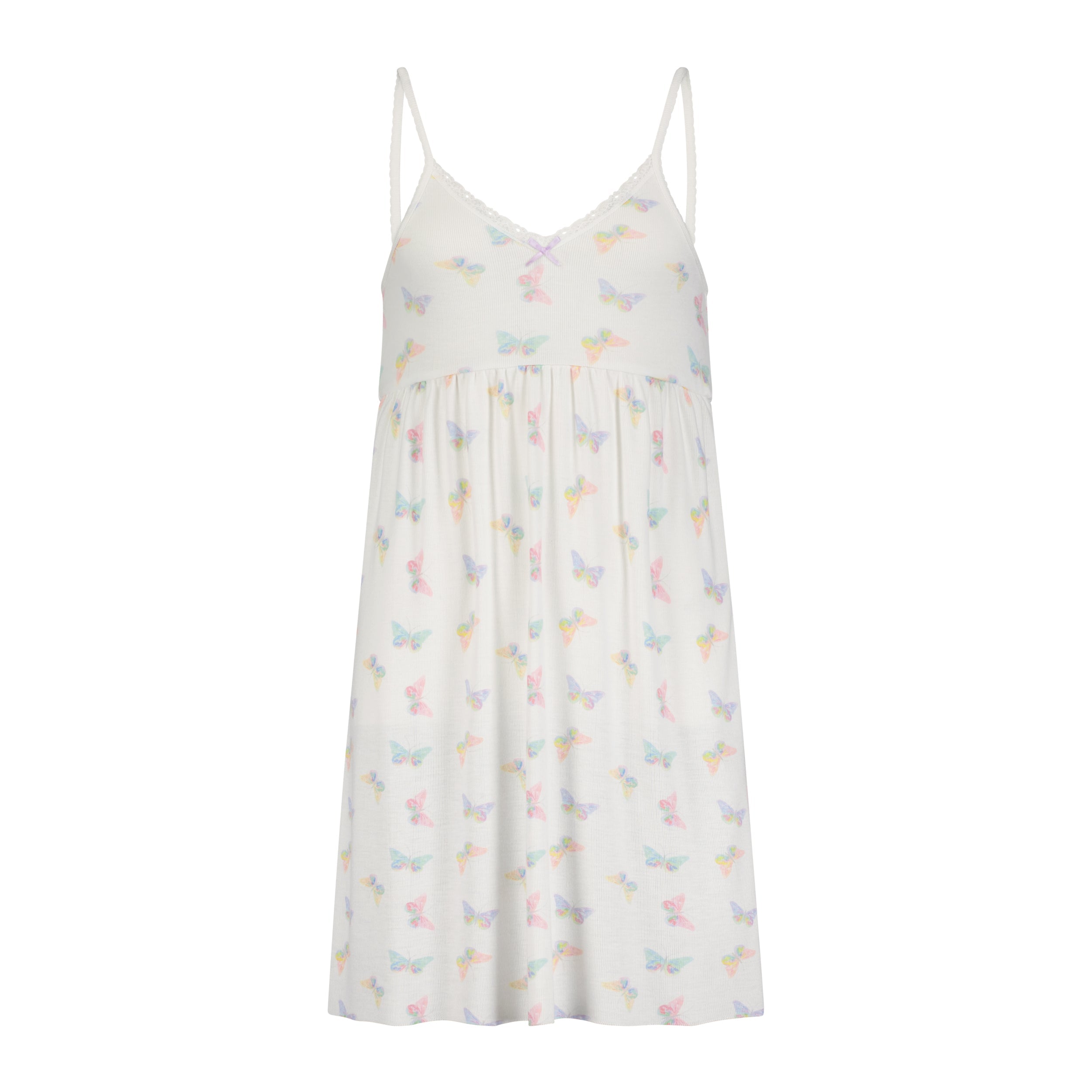 BUTTERFLY Print BABYDOLL GOWN