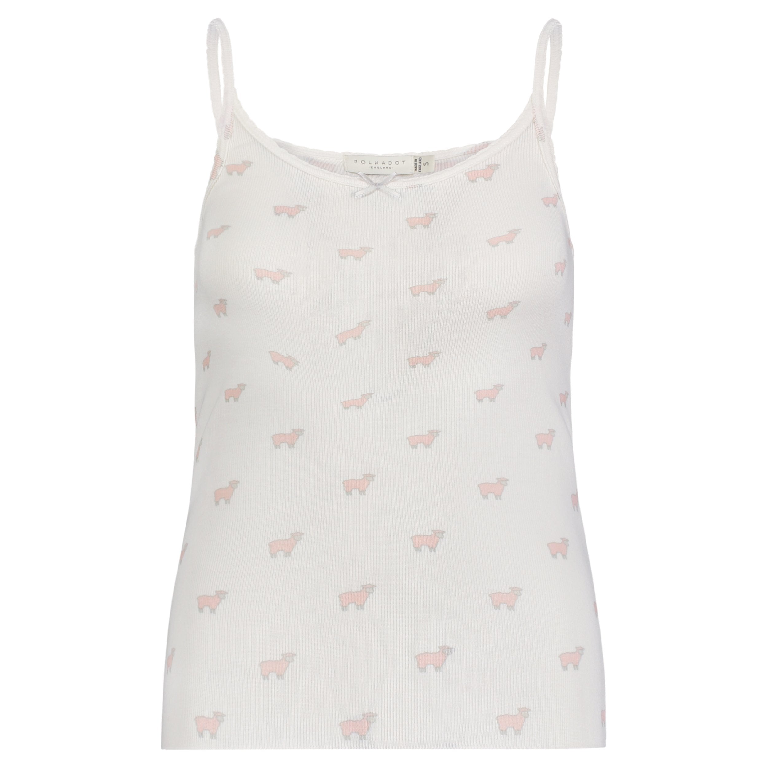 PINK SHEEP Print SCOOP CAMISOLE