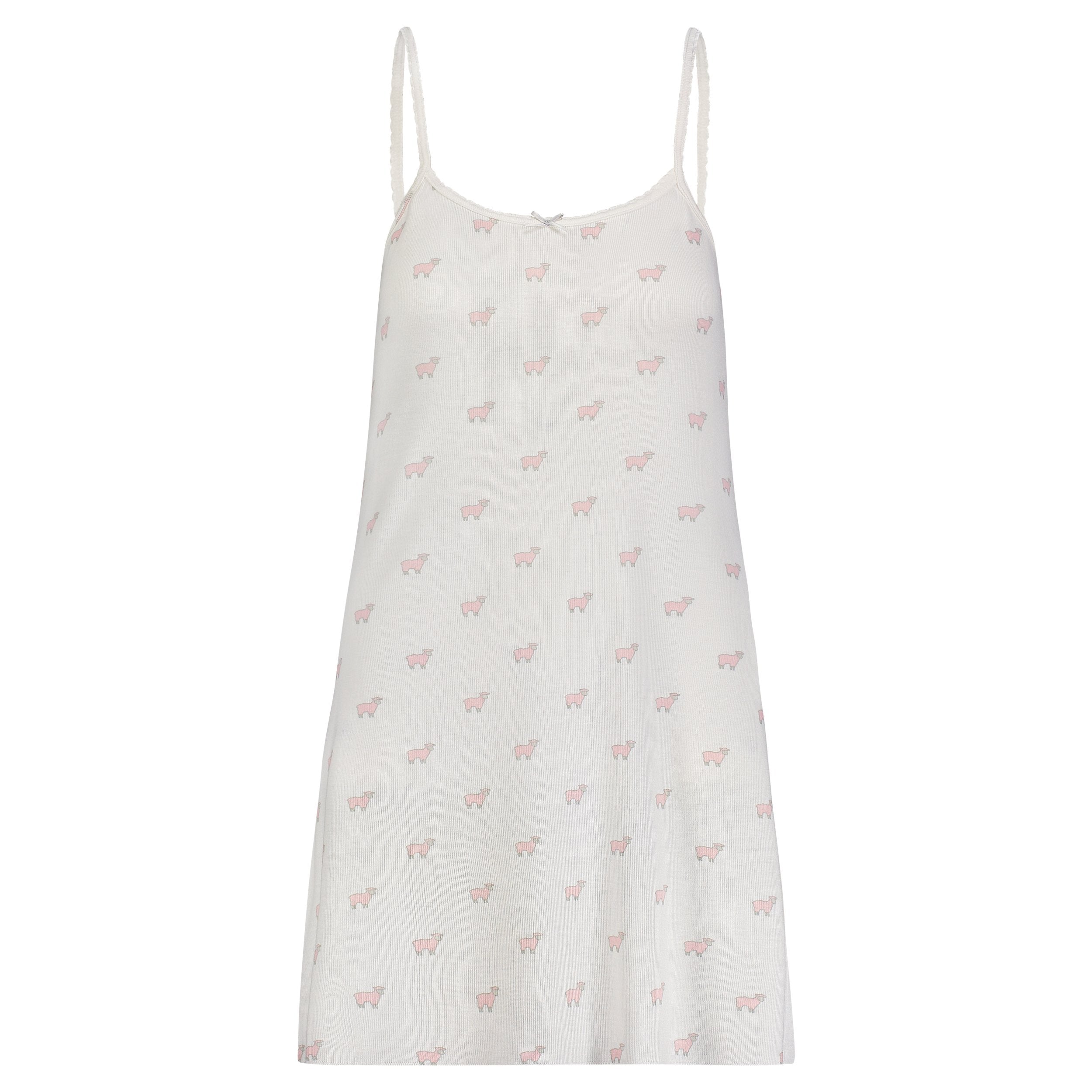 PINK SHEEP Print SCOOP A LINE GOWN