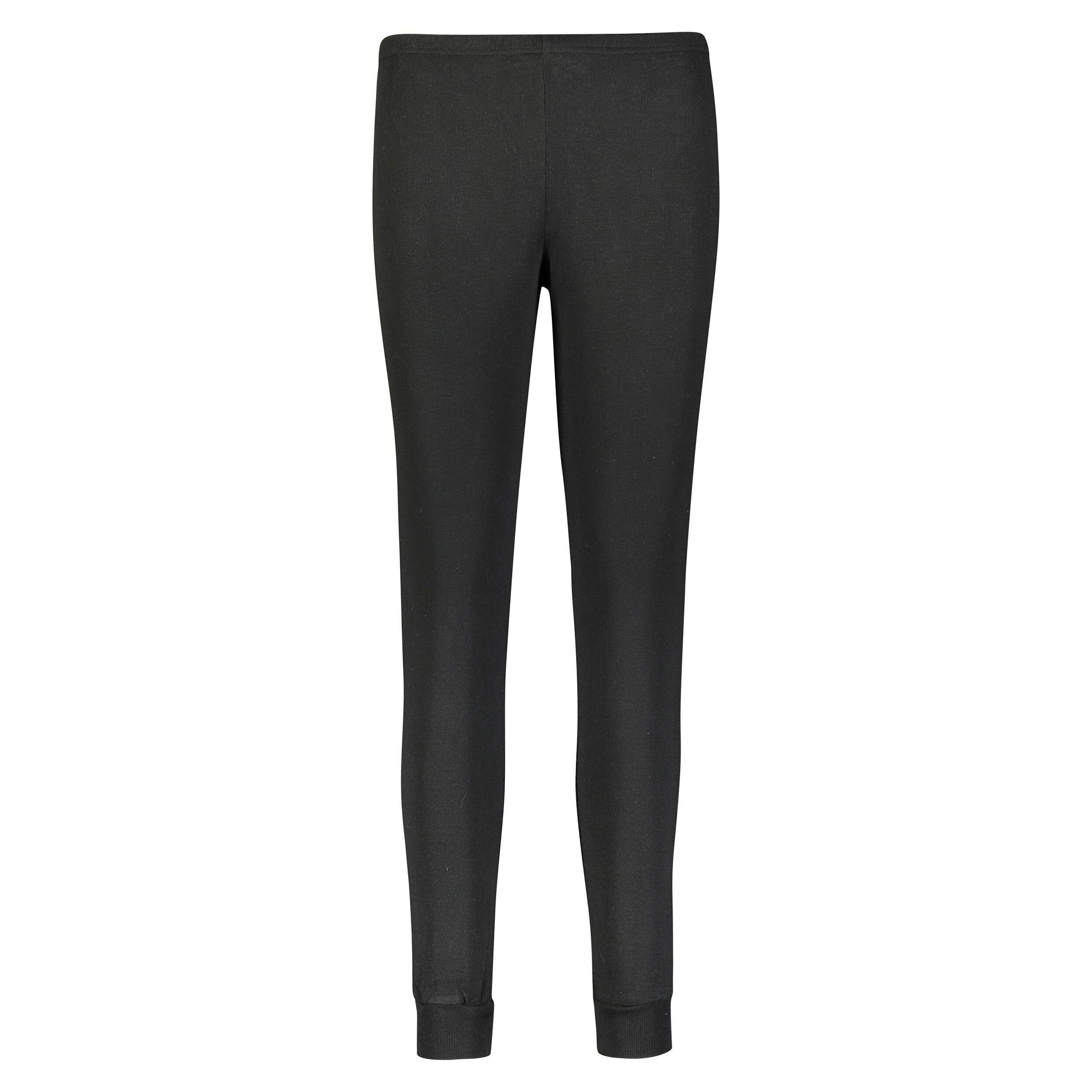 JOGGER BLACK Solid Knit Mid Rise